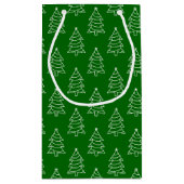 Sac cadeau de Noël Arrière - plan vert foncé (Dos)