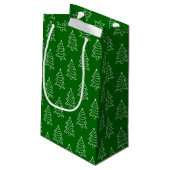 Sac cadeau de Noël Arrière - plan vert foncé (Dos Angle)