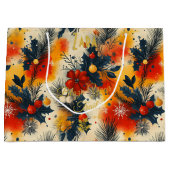 Sac cadeau de Noël aux tons chauds avec Festif Flo (Devant)