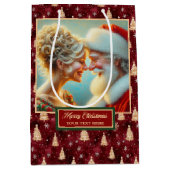 Sac cadeau de Noël avec aquarelle Santa Claus (Devant)