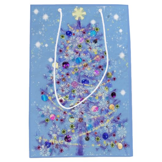 Sac cadeau de Noël avec bel arbre de Noël (Devant)