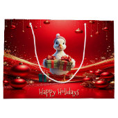 Sac cadeau de Noël avec un canard mignon (Dos)