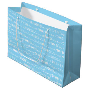 Sac cadeau de Noël Baby Blue Renne du Père Noël