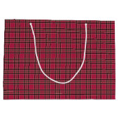 Sac cadeau de Noël blanc Bow Red Plaid (Dos)