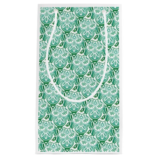 Sac cadeau de Noël blanc et vert (Devant)
