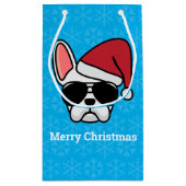 Sac cadeau de Noël Blanc Français Bulldog (Dos)