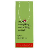 Sac cadeau de Noël blanc Funky Sisterhood Vin (Dos)