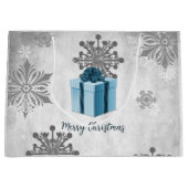 Sac cadeau de Noël bleu (Devant)