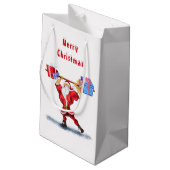 Sac cadeau de Noël Bodybuilder Père Noël avec cade (Dos Angle)