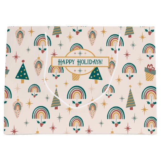 Sac cadeau de Noël Boho (Devant)