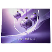 Sac Cadeau de Noël Boule Décorative Violette (Devant)