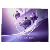 Sac Cadeau de Noël Boule Décorative Violette (Dos)