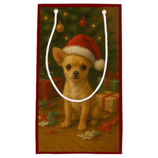 Sac cadeau de Noël Chihuahua (Devant)