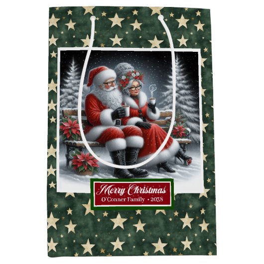 Sac cadeau de Noël classique avec la plus froide M (Devant)