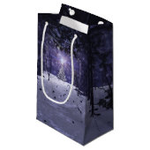 Sac cadeau de Noël dans les pins (Devant Angle)