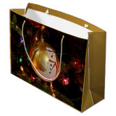 Sac cadeau de Noël de bonhomme de neige givrée (Dos Angle)