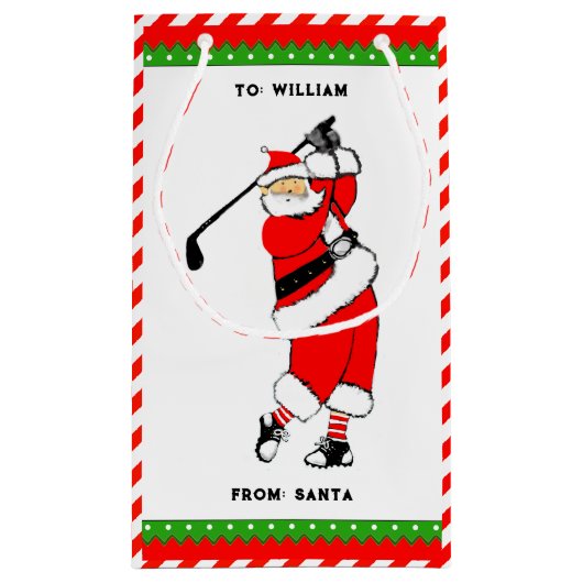 Sac cadeau de Noël de golf unique (Dos)