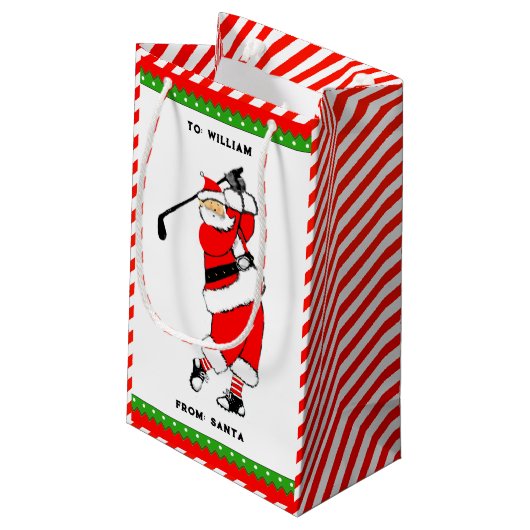 Sac cadeau de Noël de golf unique (Dos Angle)