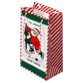 Sac cadeau de Noël de hockey personnalisé (Devant Angle)