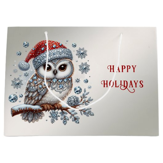 Sac cadeau de Noël de la Chouette (Devant)