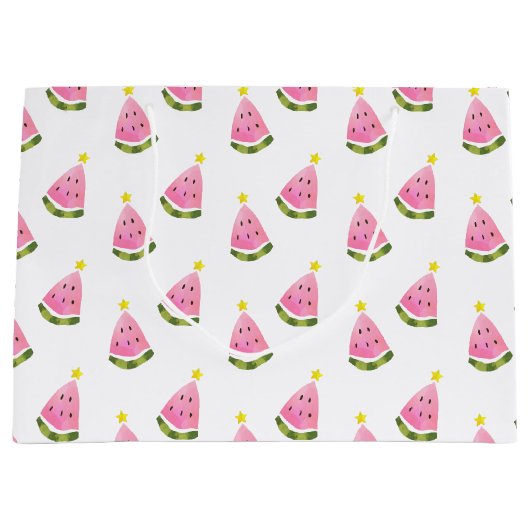 Sac cadeau de Noël de la pastèque tropicale (Devant)