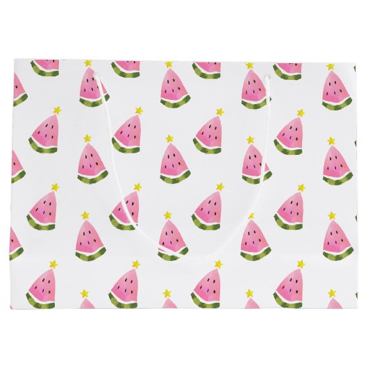 Sac cadeau de Noël de la pastèque tropicale (Dos)