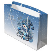 Sac cadeau de Noël de Noël de Snowman (Dos Angle)