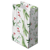 Sac cadeau de Noël de verdure et baies (Dos Angle)