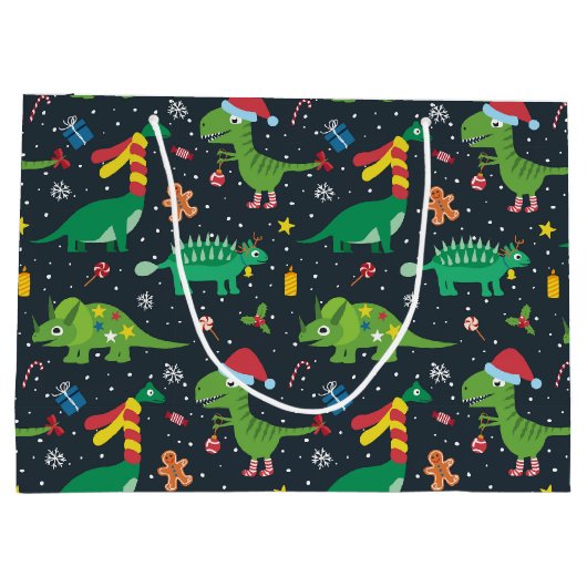 Sac cadeau de Noël Dinosaur (Dos)