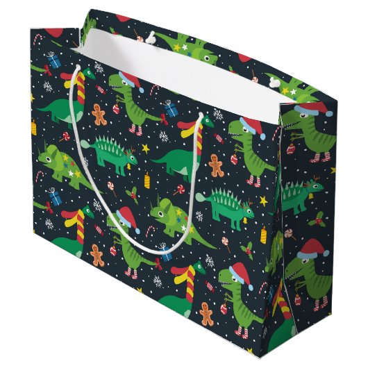 Sac cadeau de Noël Dinosaur (Dos Angle)