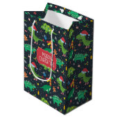 Sac cadeau de Noël Dinosaur (Devant Angle)