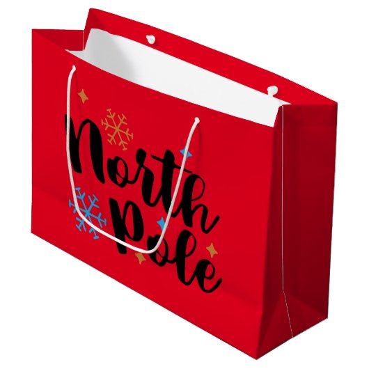 Sac cadeau de Noël du Pôle Nord (Devant Angle)