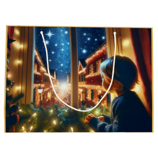 Sac cadeau de Noël d'un petit garçon (Dos)