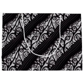 Sac cadeau de Noël éffrayant de goth noir et blanc (Dos)