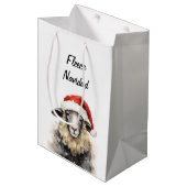 Sac cadeau de Noël en Aquarelle de mouton mignonne (Devant Angle)