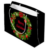 Sac cadeau de Noël en papier de vacances (Dos Angle)