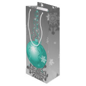 Sac cadeau de Noël fantaisie turquoise (Dos Angle)