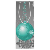 Sac cadeau de Noël fantaisie turquoise (Dos)