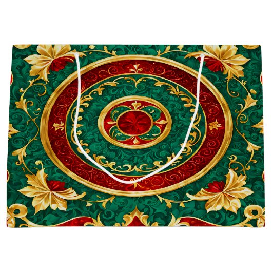 Sac cadeau de Noël Floral (Devant)