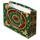 Sac cadeau de Noël Floral (Dos Angle)