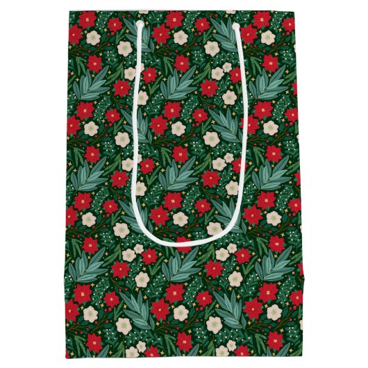 Sac cadeau de Noël Floral (Dos)