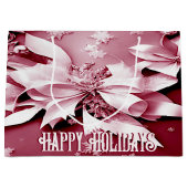 Sac cadeau de Noël Floral Rouge (Devant)