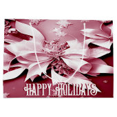 Sac cadeau de Noël Floral Rouge (Dos)