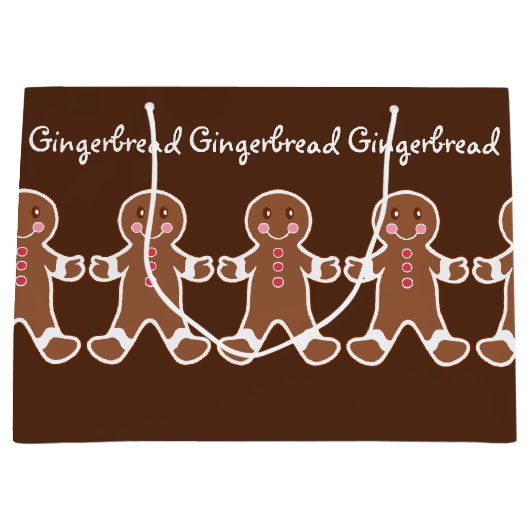 Sac cadeau de Noël Gingerbread Boys (Devant)