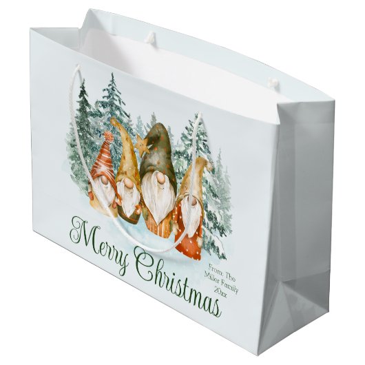 Sac cadeau de Noël Gnome (Dos Angle)