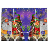 Sac cadeau de Noël gnomes joyeux (Devant)