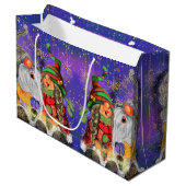 Sac cadeau de Noël gnomes joyeux (Devant Angle)