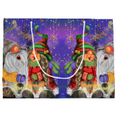 Sac cadeau de Noël gnomes joyeux (Dos)