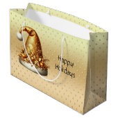 Sac cadeau de Noël Gold Santa Hat (Dos Angle)