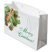 Sac cadeau de Noël Greens et objets (Dos Angle)